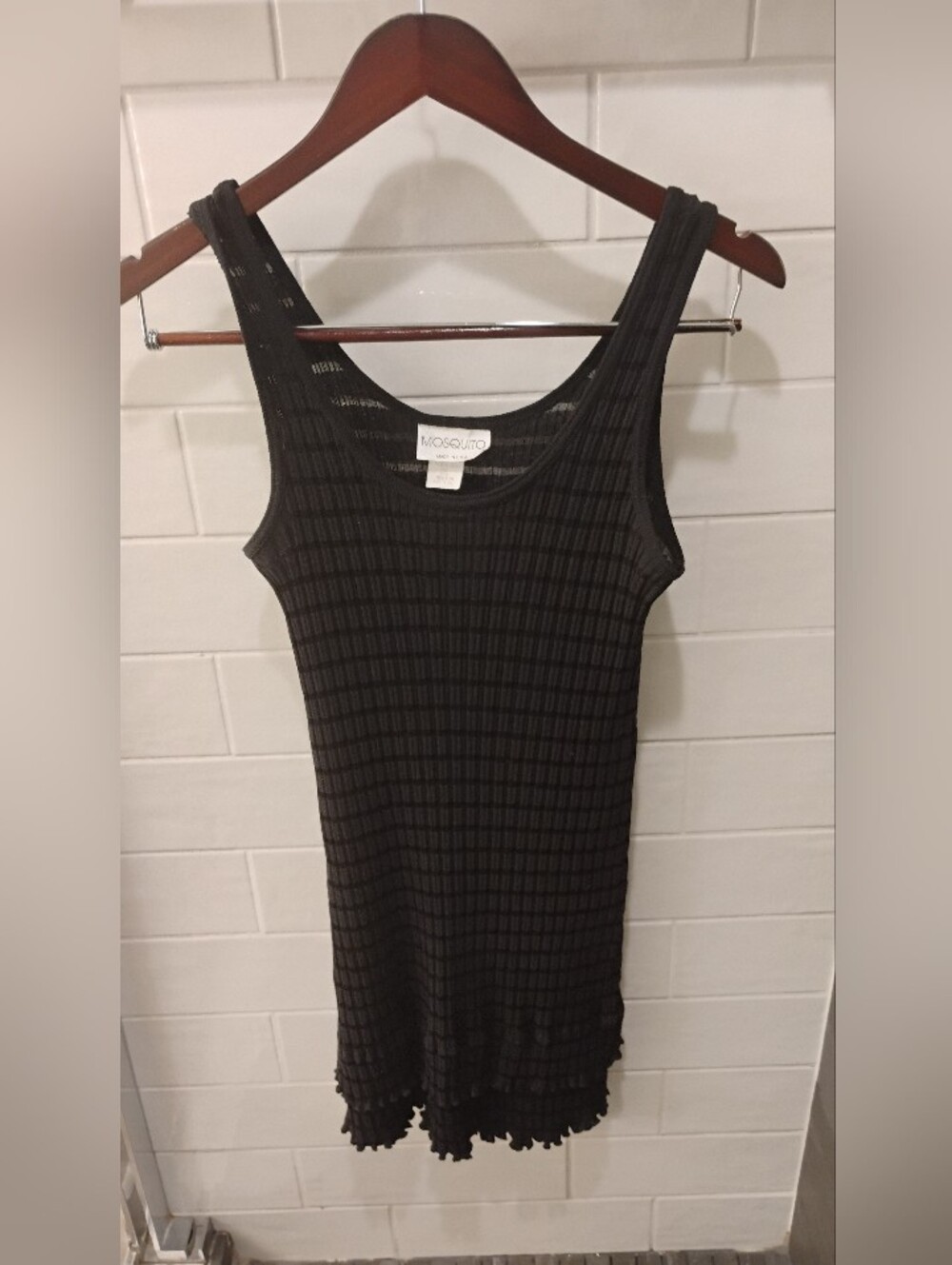 Vintage 1990s 2000s Pleated Mini Tank Top Dress